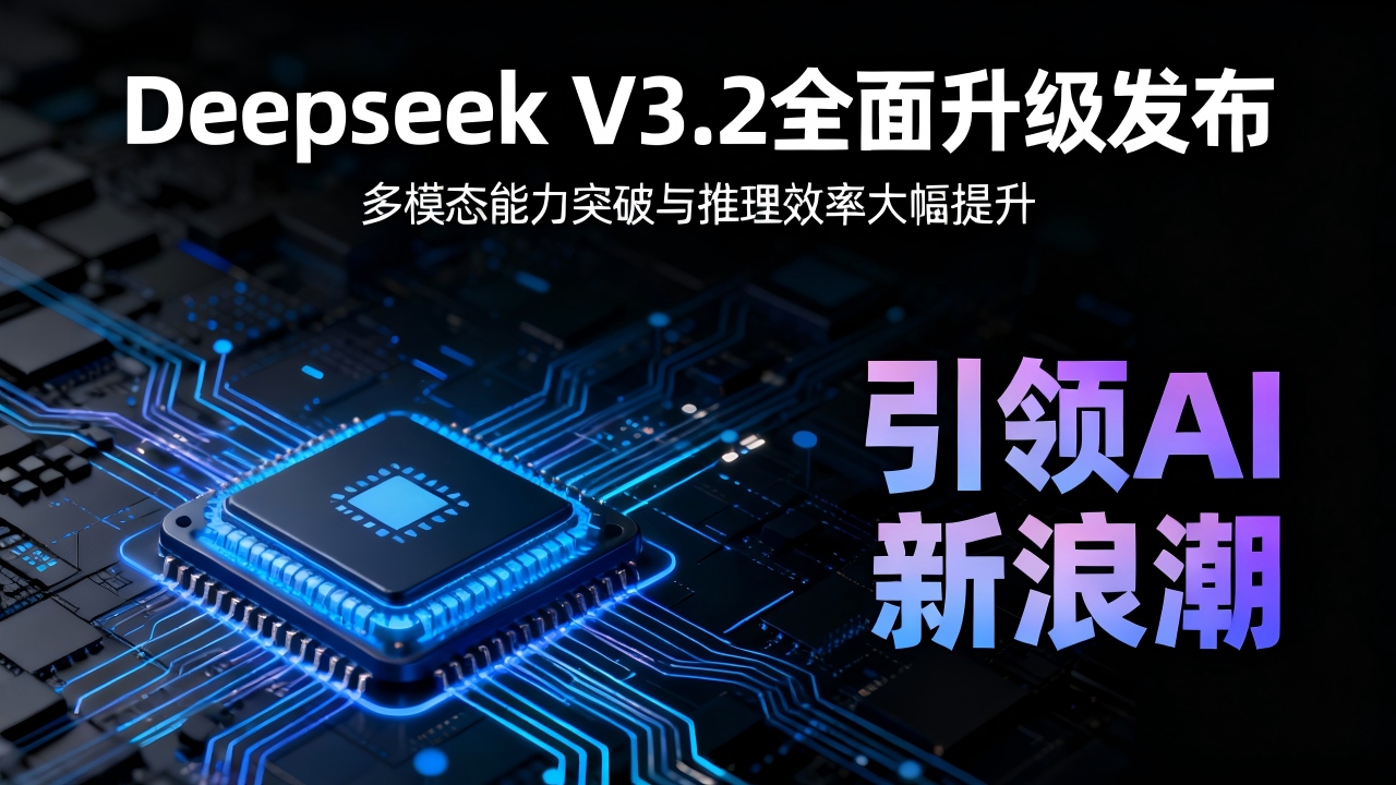 Deepseek V3.2全面升级发布：多模态能力突破与推理效率大幅提升引领AI新浪潮